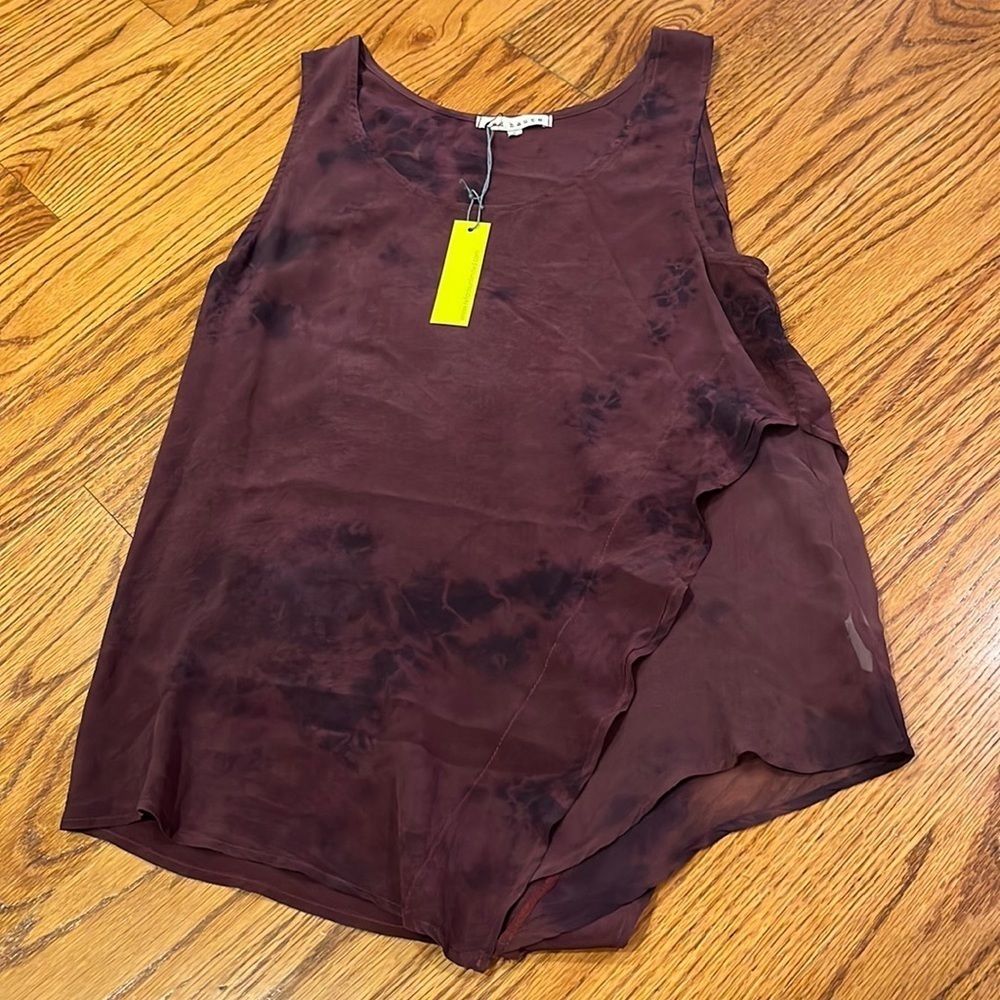 NWT Red Haute Woman’s Maroon Silk Tank Size S